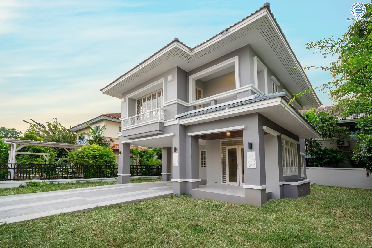 บ้านมือสองตกแต่งใหม่ ม.ชัยพฤกษ์ บางบัวทอง บ้านเดี่ยวแบรนด์ LH เนื้อที่ 79.7 ตร.ว. ฟังก์ชัน 3 ห้องนอน 3 ห้องน้ำ 1 ห้องแม่บ้าน จอดรถ 2 คัน พร้อม Facilities ครบครัน บนทำเลเดินทางสะดวก ติดถนนบางกรวย-ไทรน้อย ใกล้เซ็นทรัลเวสต์เกต และรถไฟฟ้าสายสีม่วง "สถานีบางพลู"